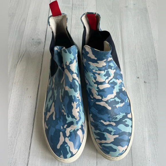 RARE Del Toro Blue Camo Leather Slip On Chukka Sneaker Size 11 - Picture 4 of 6